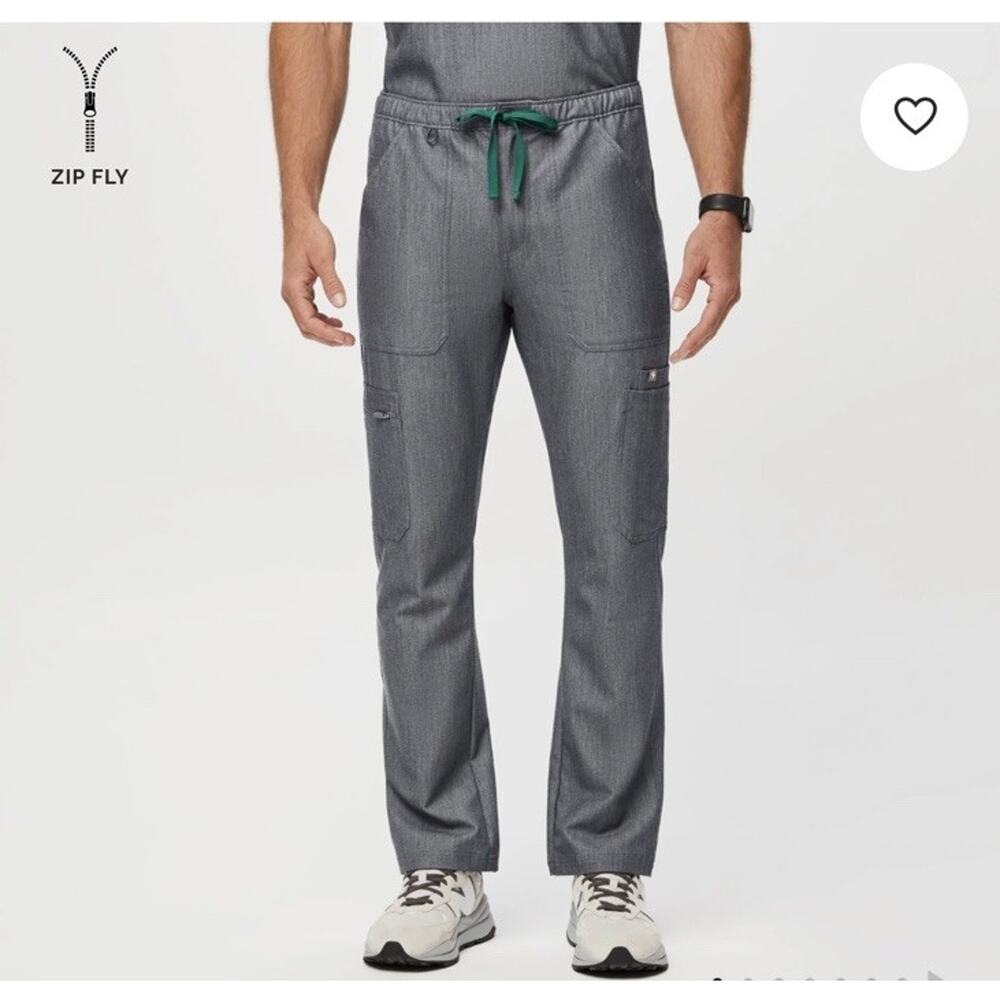 FIGS Mens Graphite Gray Cairo Cargo Scrub Pants Size Large Doctor Nurse Medical